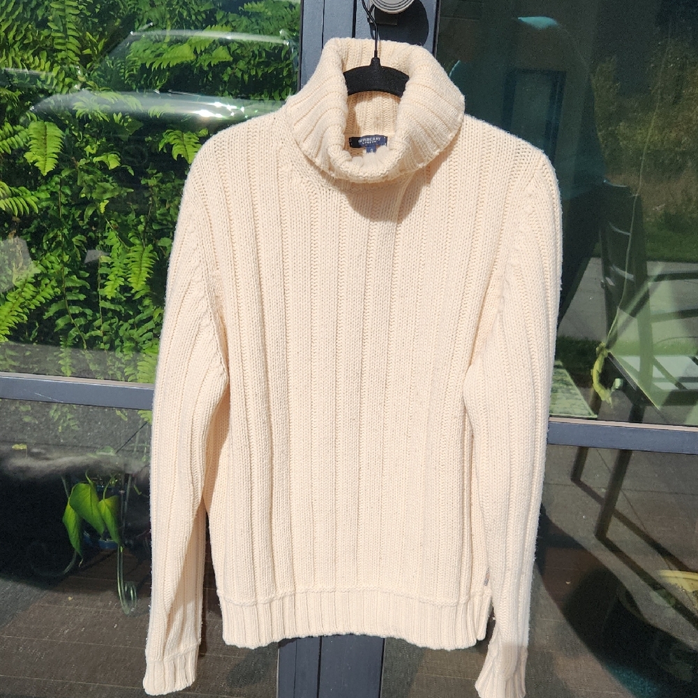 Burberry Cream Turtleneck Sweater